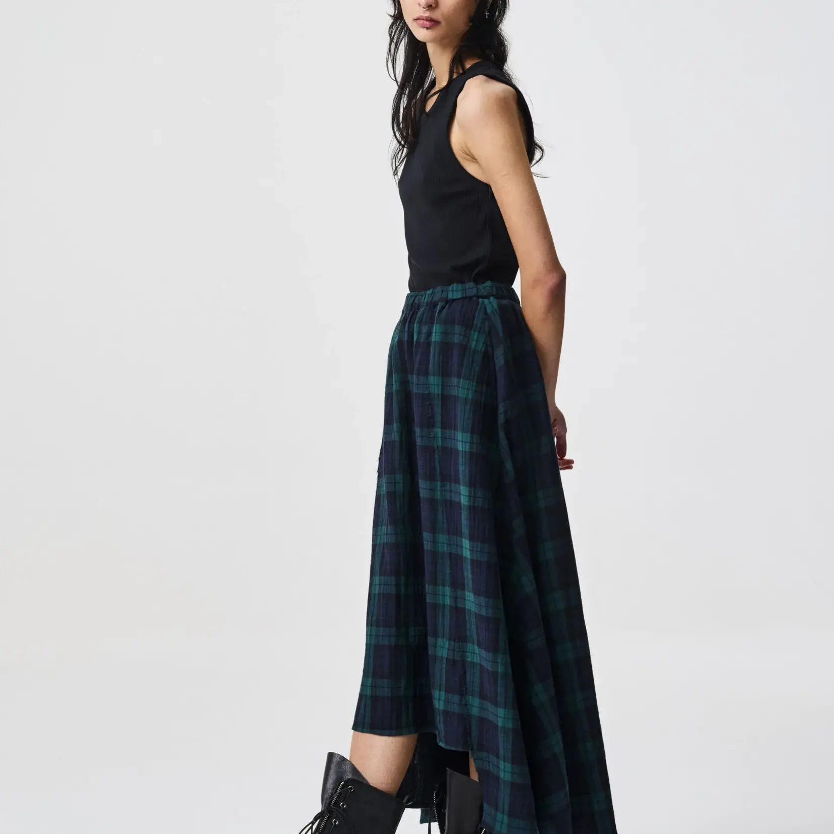 ADNYM Adnym Aya Kilt Green Check