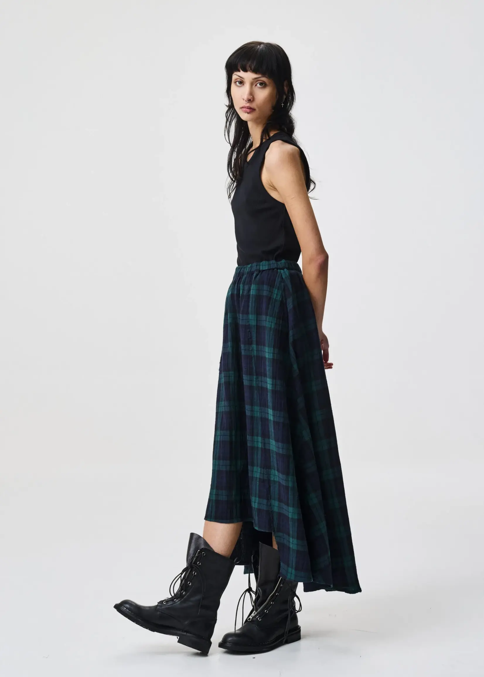 ADNYM Adnym Aya Kilt | Green Check