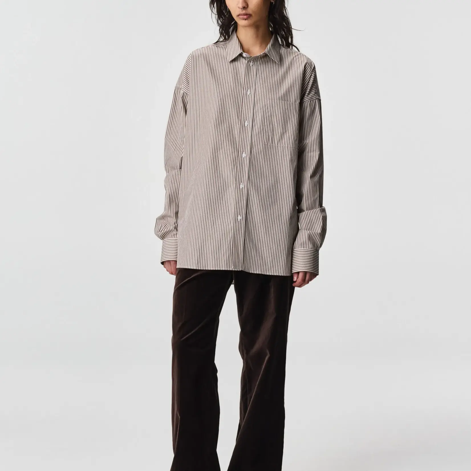 ADNYM Adnym Rahm Shirt Brown Sripe