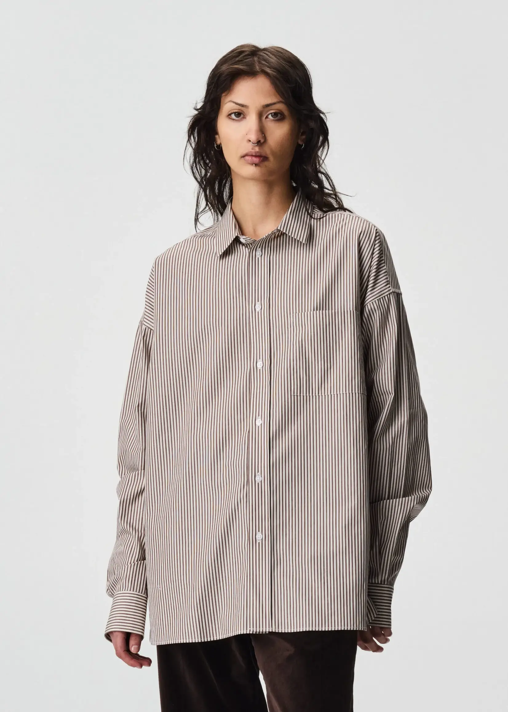 ADNYM Adnym Rahm Shirt | Brown Sripe