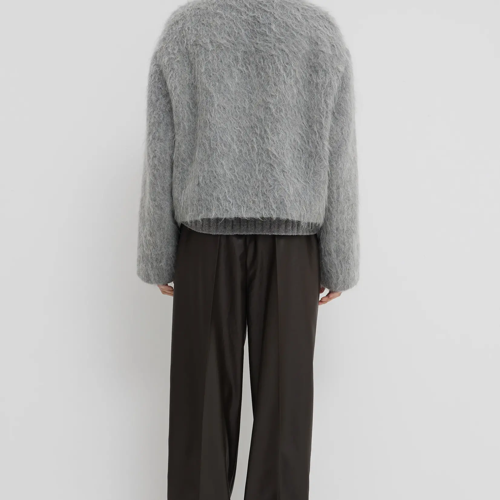 CHRISTIAN WIJNANTS Christian Wijnants Juli short mohair bomber Jacket|grey mohair
