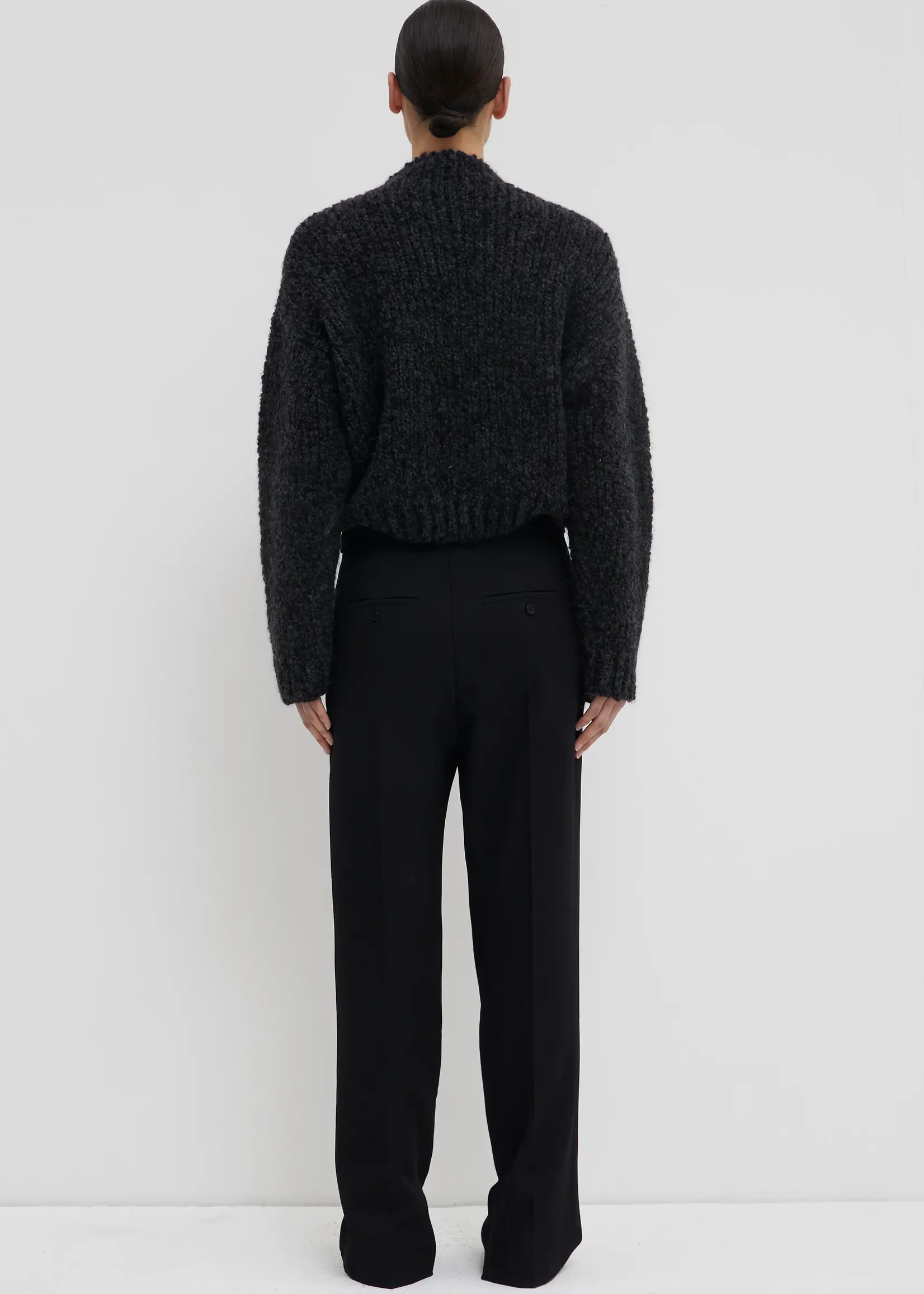 CHRISTIAN WIJNANTS Christian Wijnants Kenzia Chunky Boucle Sweater | Anthracite