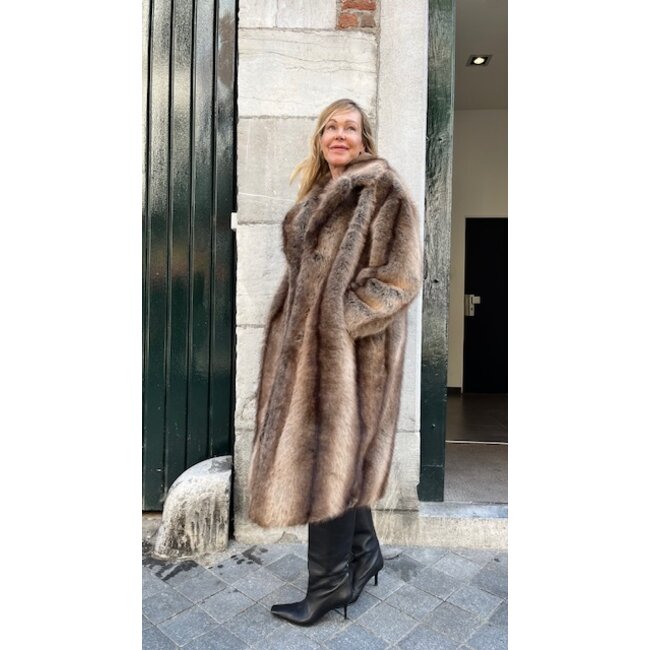 Alter Ego Cher Faux Fur Coat | Brown