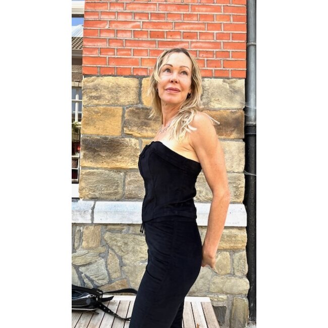 THOM KROM Thom Krom WTS 576 Velvet Corset with Zipp | Black