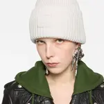ACNE STUDIOS Acne Studios Large Face Logo Beanie| light grey
