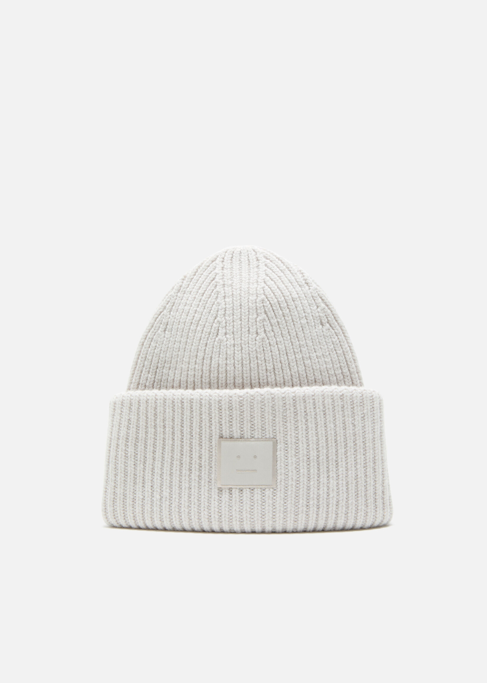 ACNE STUDIOS Acne Studios Large Face Logo Beanie | Light grey