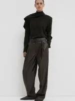 CHRISTIAN WIJNANTS Christian Wijnants Pina pleated wide trousers |seaweed