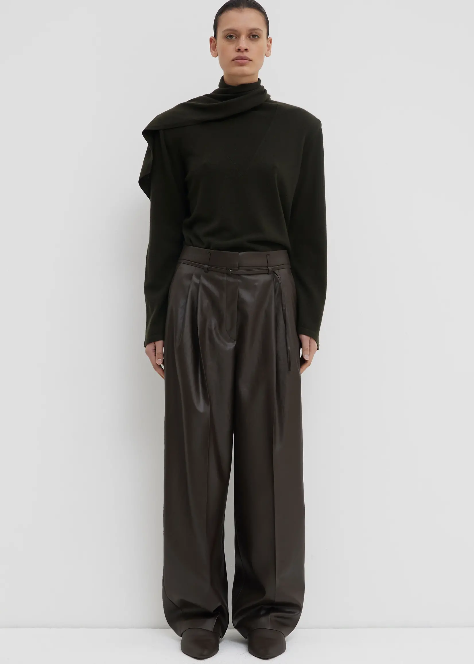 CHRISTIAN WIJNANTS Christian Wijnants Pina Pleated Wide Trousers | Seaweed