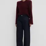 CHRISTIAN WIJNANTS Christian Wijnants Puriaz long and wide barrel jeans| dark denim