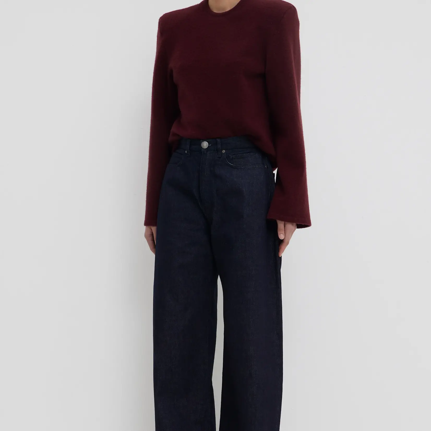 CHRISTIAN WIJNANTS Christian Wijnants Puriaz long and wide barrel jeans| dark denim