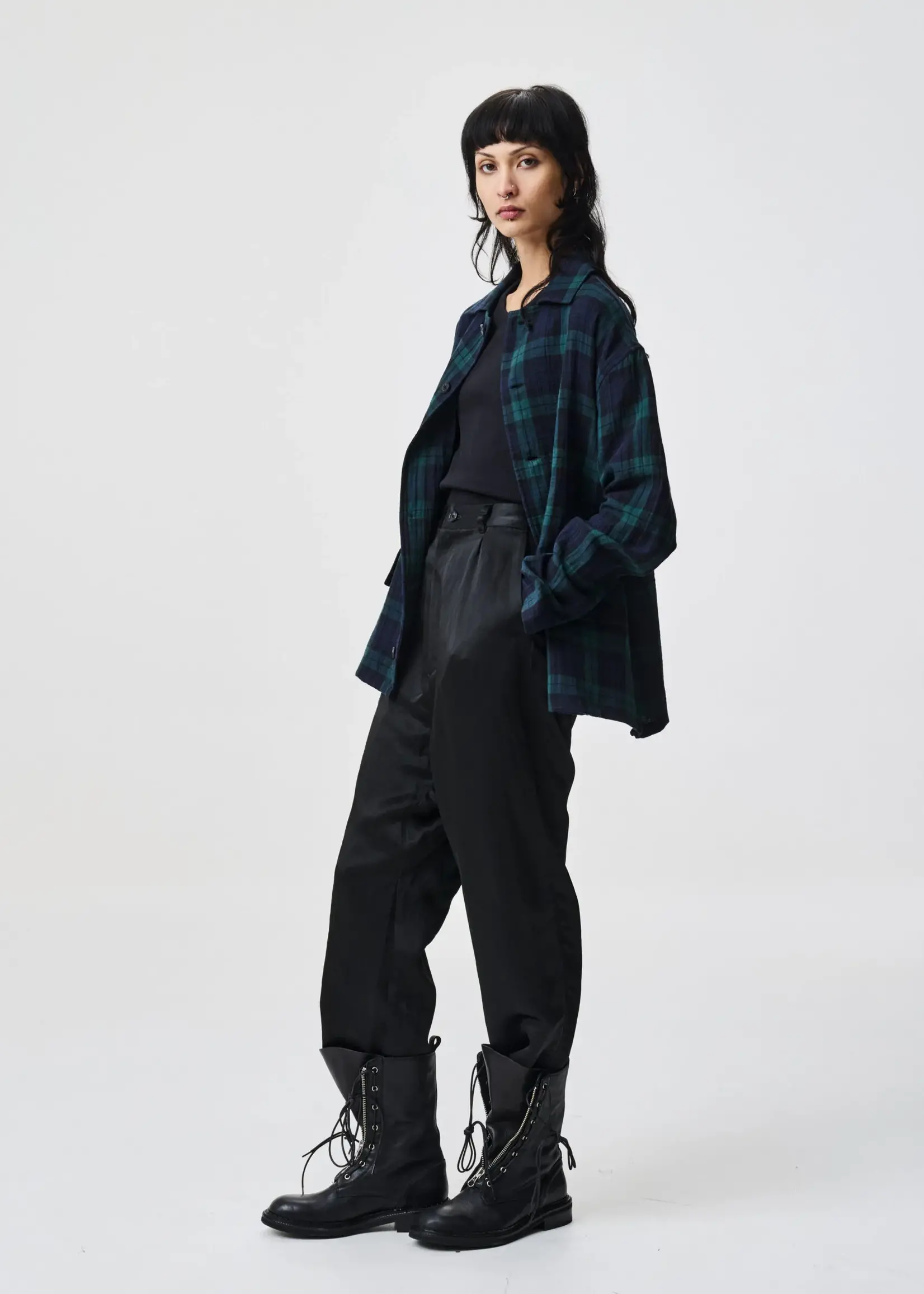 ADNYM Adnym Blade shirt|green check