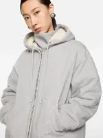 ACNE STUDIOS Acne Studios hooded zipper sweater| grey melange