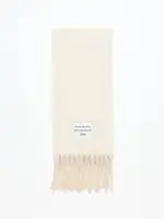 ACNE STUDIOS Acne Studios bicolor alpaca scarf| white/ beige