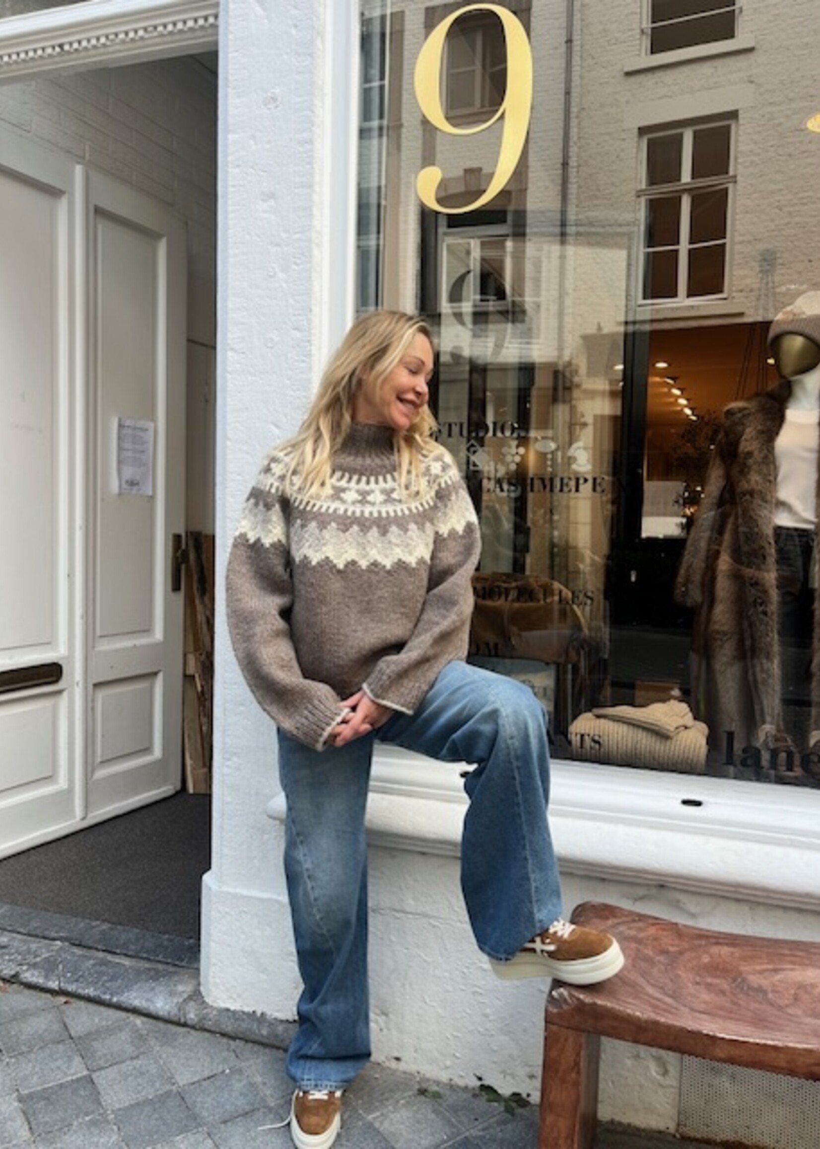 6397 6397 sedona hand knit | mink fairisle