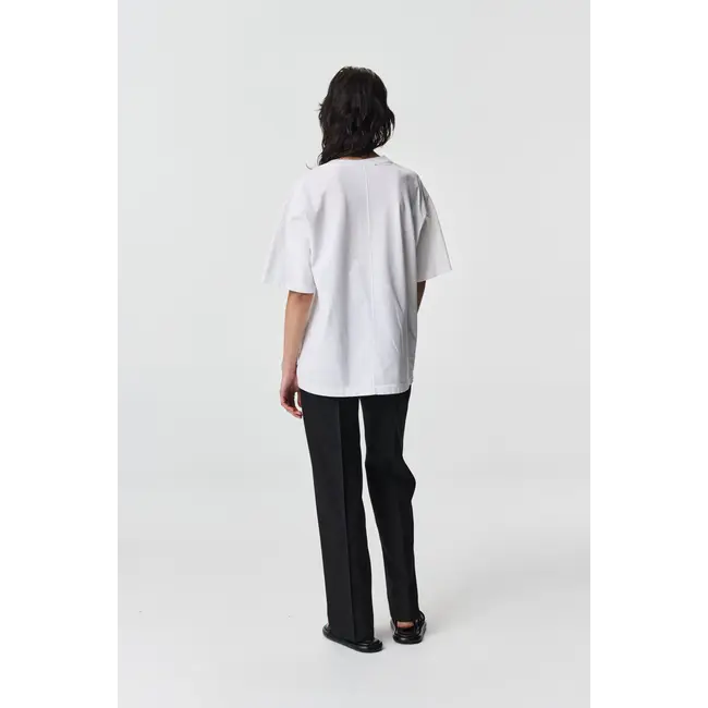 Adnym Line Tee | White Print