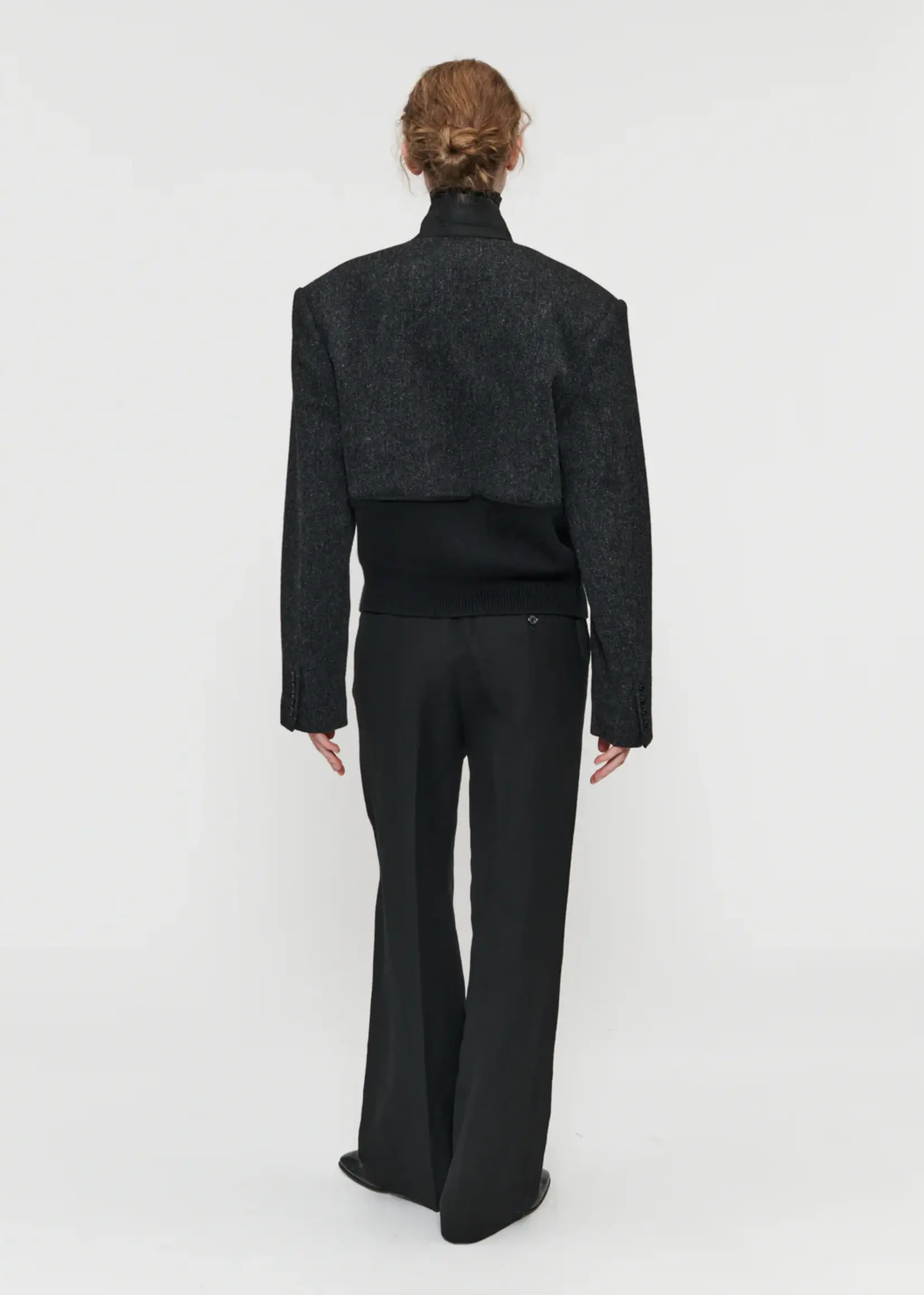 6397 6397 Rib Blazer Jacket .Charcoal