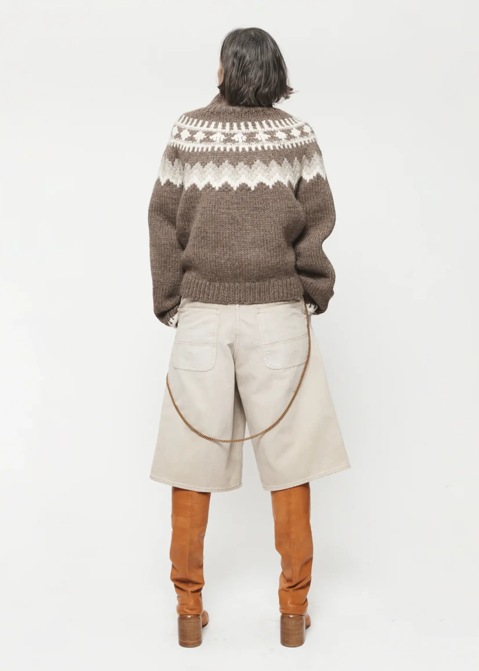 6397 6397 Double Knee Shorts, Tea stain