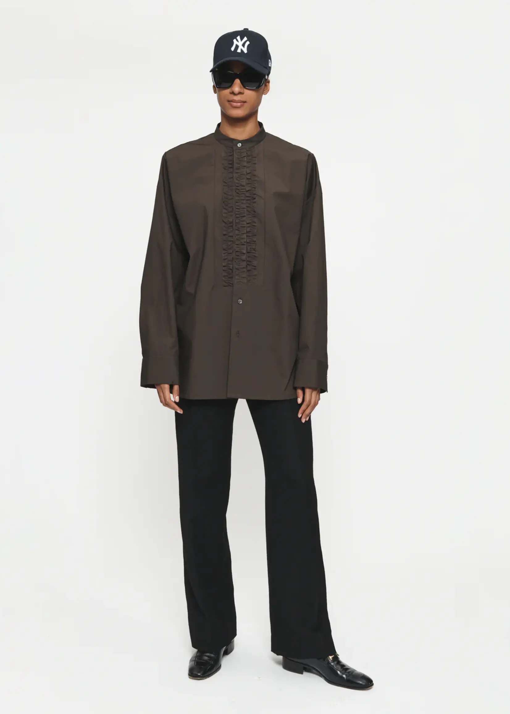6397 6397 Minimalist Tuxedo Shirt . Mink