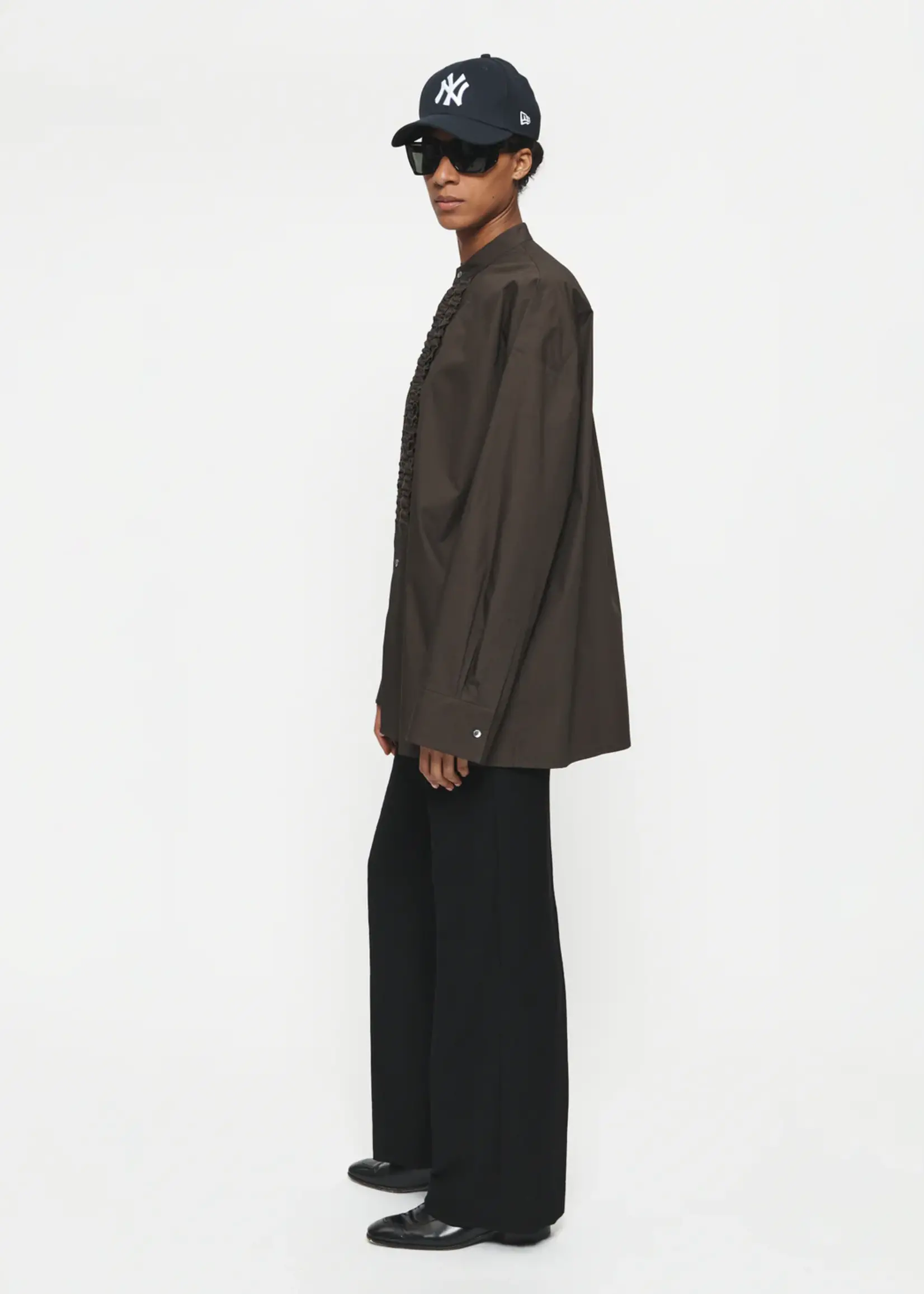 6397 6397 Minimalist Tuxedo Shirt . Mink