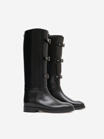 Durazzi Durazzi riding boots with front ajustable belts| black