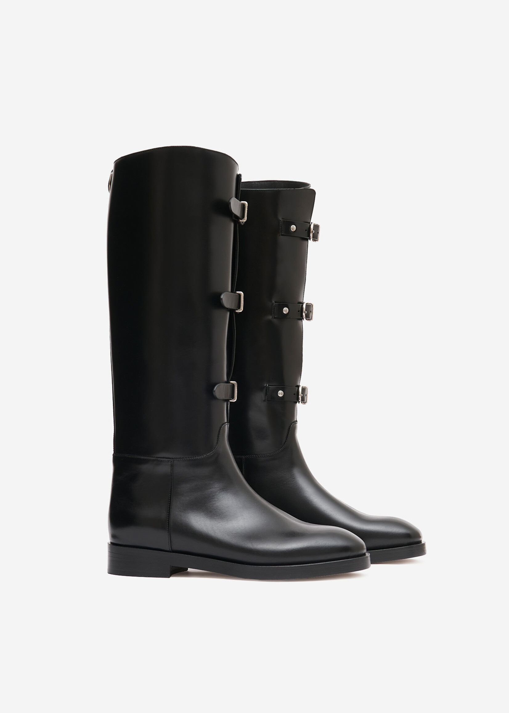 Durazzi Durazzi Riding Boots with Front Adjustable belts | Black