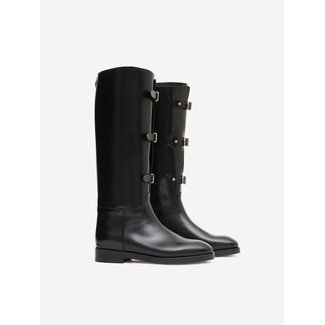 Durazzi Durazzi Riding Boots with Front Adjustable belts | Black