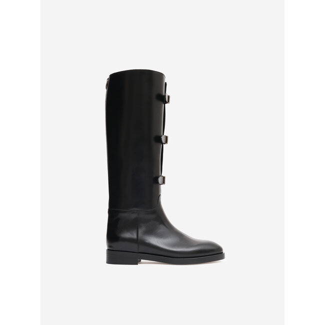 Durazzi Riding Boots with Front Adjustable belts | Black