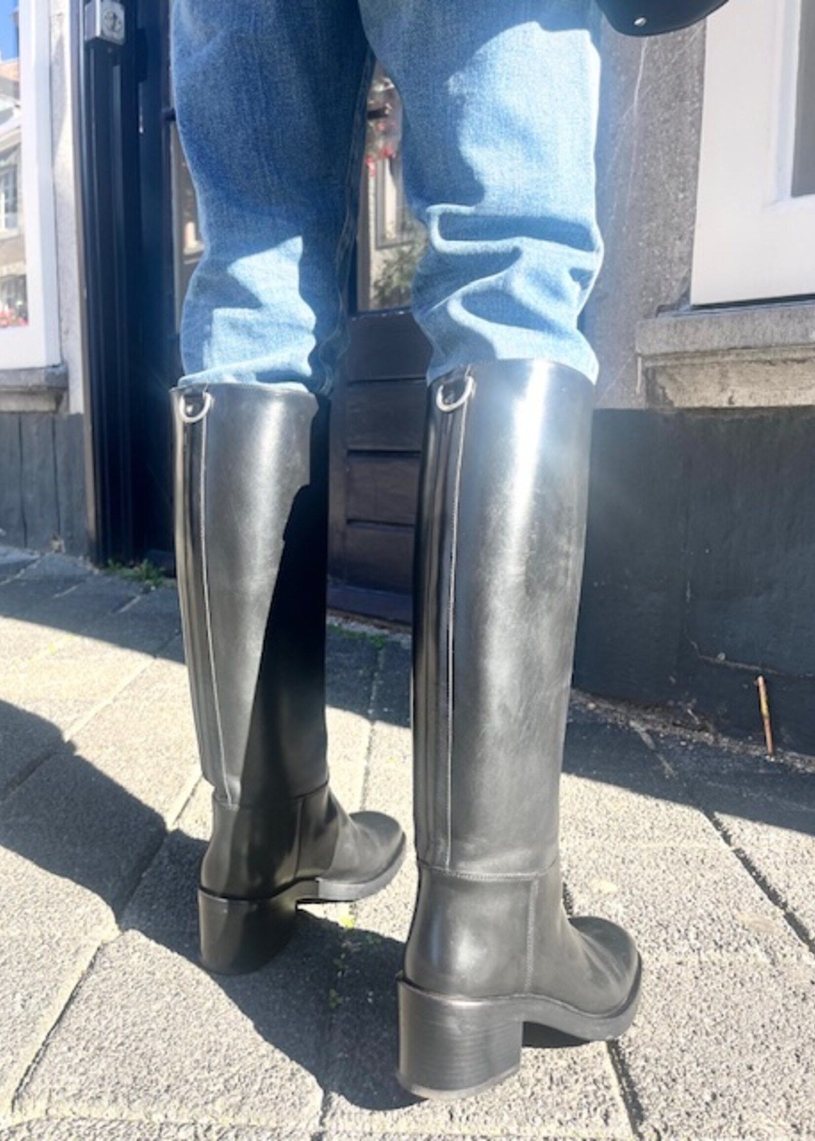 Durazzi Durazzi Chunky Heel Riding Boots | Black