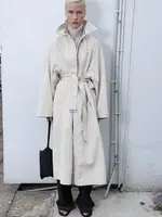 CHRISTIAN WIJNANTS Christian Wijnants Catalan raglan sleeve trenchcoat,oat