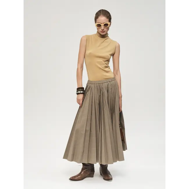 6397 Pull on Pleated Skirt | plaid