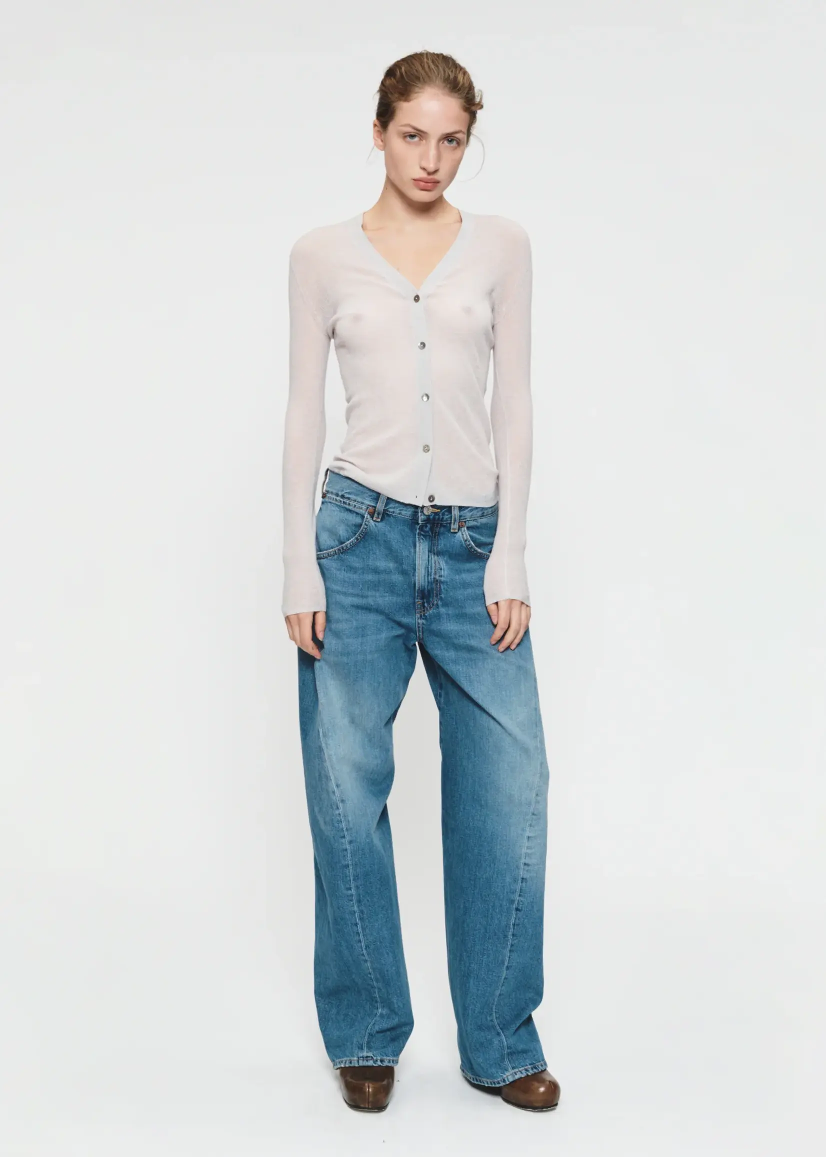 6397 6397 Big Twisted Seam ,Soft Mid  blue