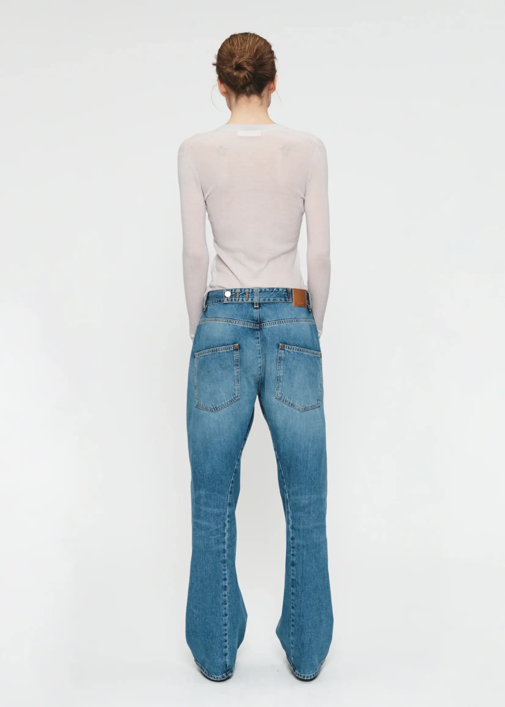 6397 6397 Big Twisted Seam ,Soft Mid  blue