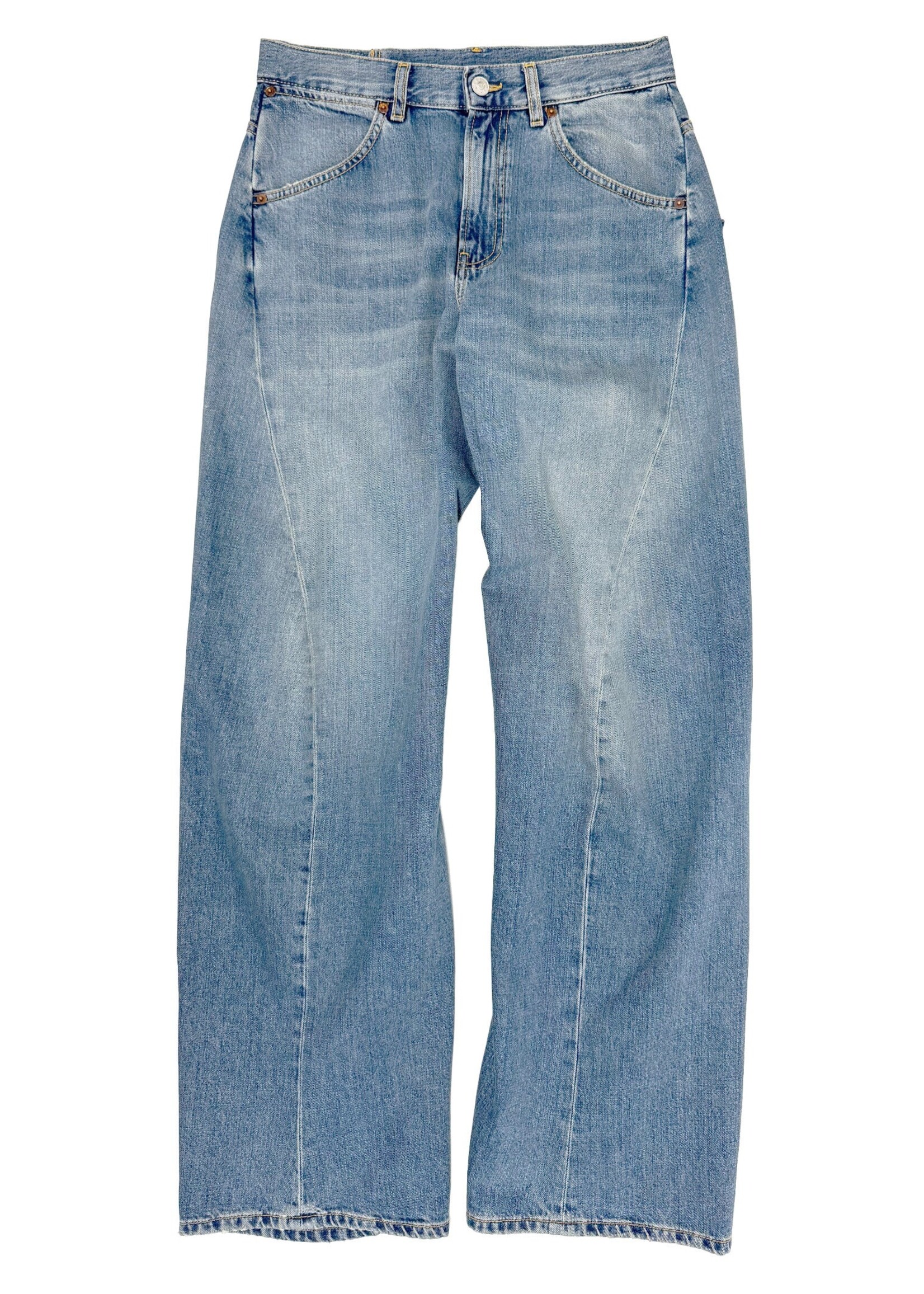 6397 6397 Big Twisted Seam ,Soft Mid  blue