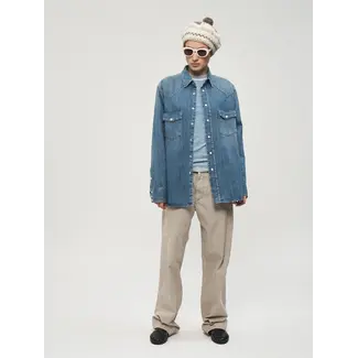 6397 6397 Denim Western Shirt | Light Ash Blue