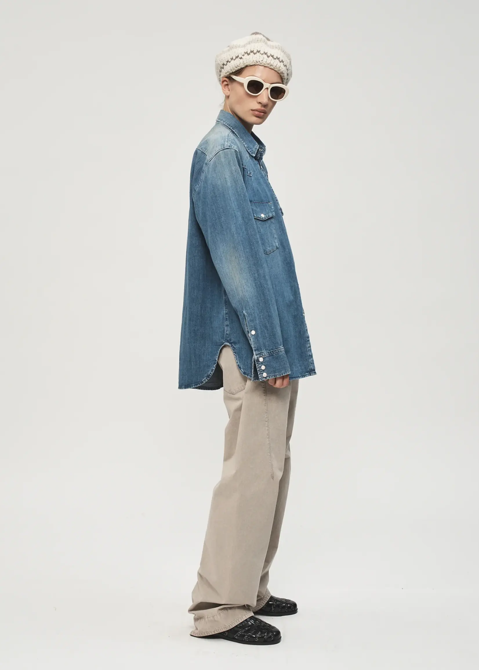 6397 6397 Denim Western Shirt, Light Ash Blue