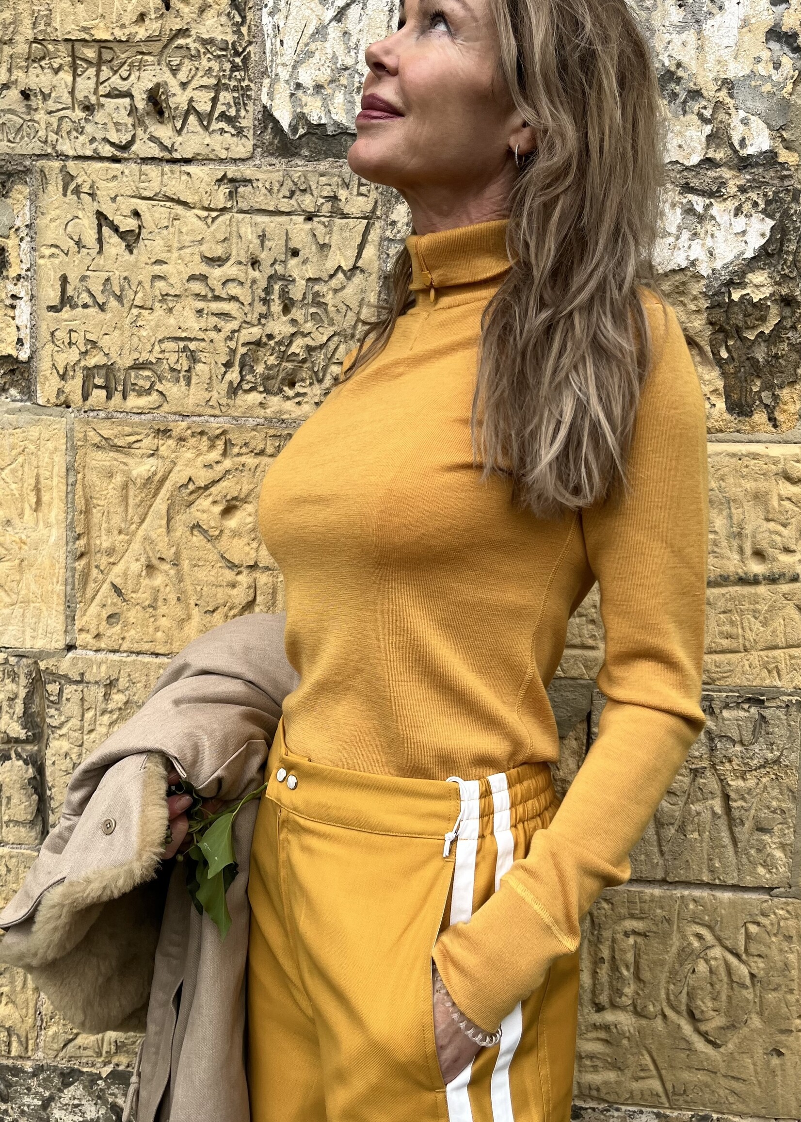 6397 6397 QuarterZip Turtle Neck,Marigold