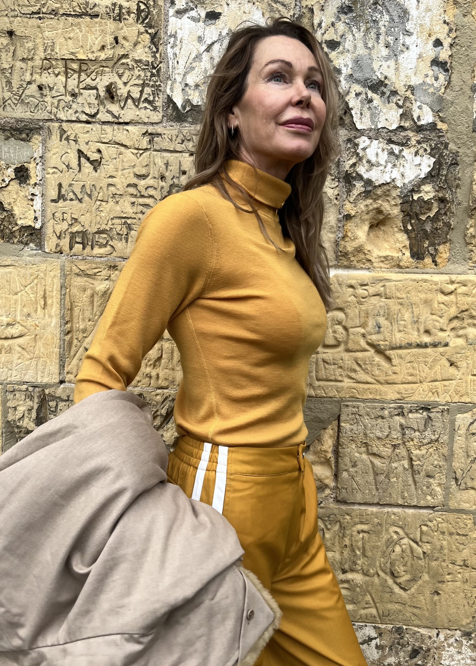 6397 6397 QuarterZip Turtle Neck,Marigold