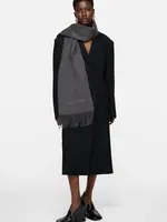 ACNE STUDIOS Acne Studios Wool Logo Scarf, Gray Melange