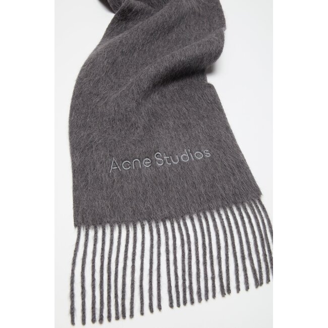 ACNE STUDIOS Acne Studios Wool Logo Scarf | Gray Melange