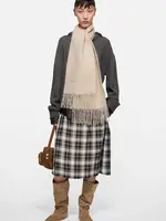 ACNE STUDIOS Acne Studios Wool Logo Scarf, Oatmeal Melange