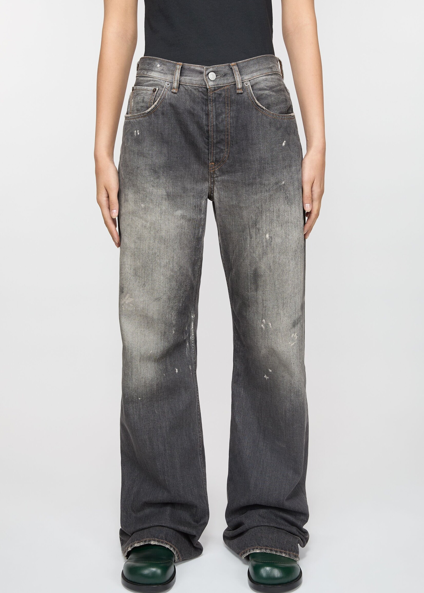 ACNE STUDIOS Acne Studios Regular Fit Jeans 2021F, Black