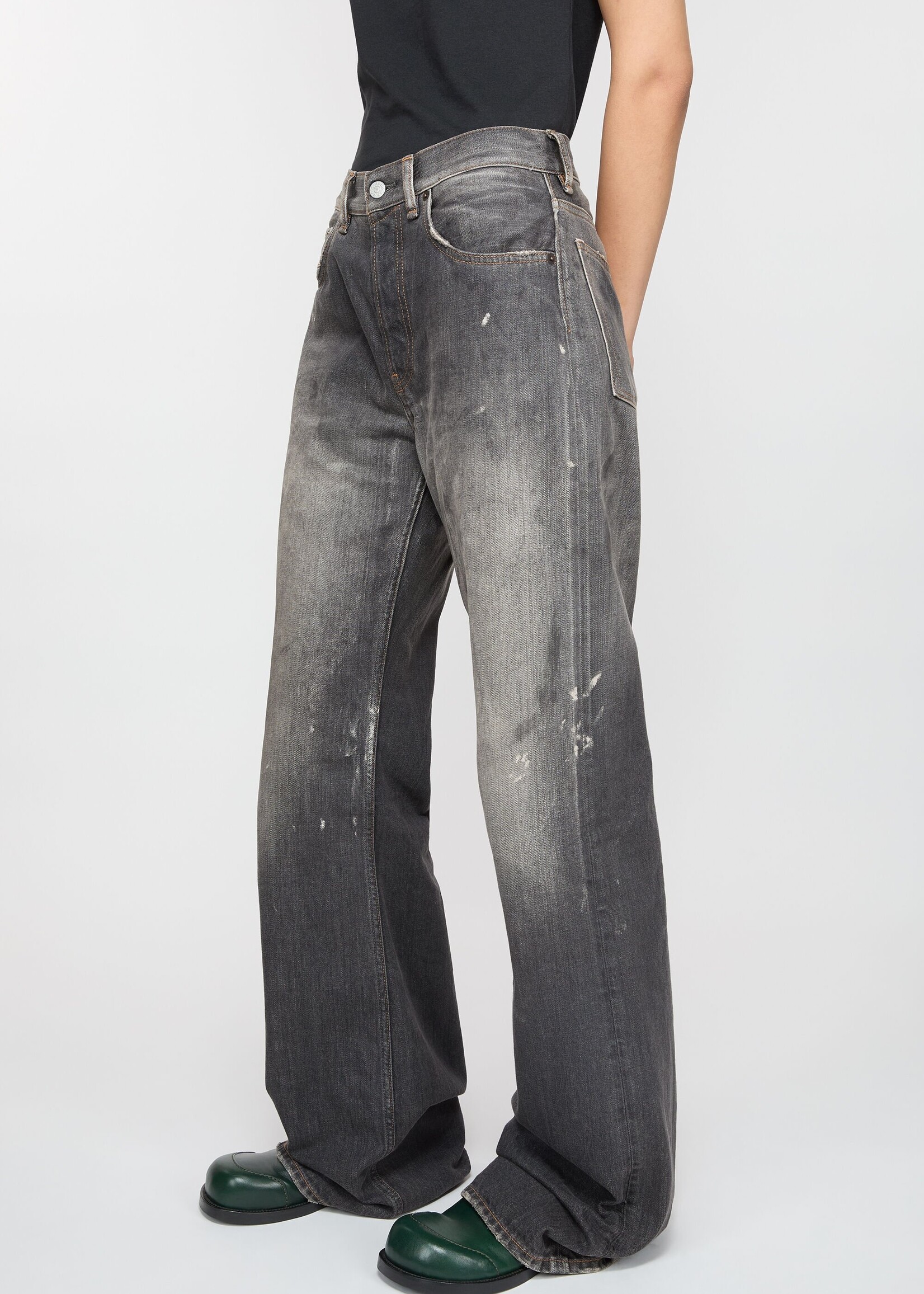 ACNE STUDIOS Acne Studios Regular Fit Jeans 2021F, Black