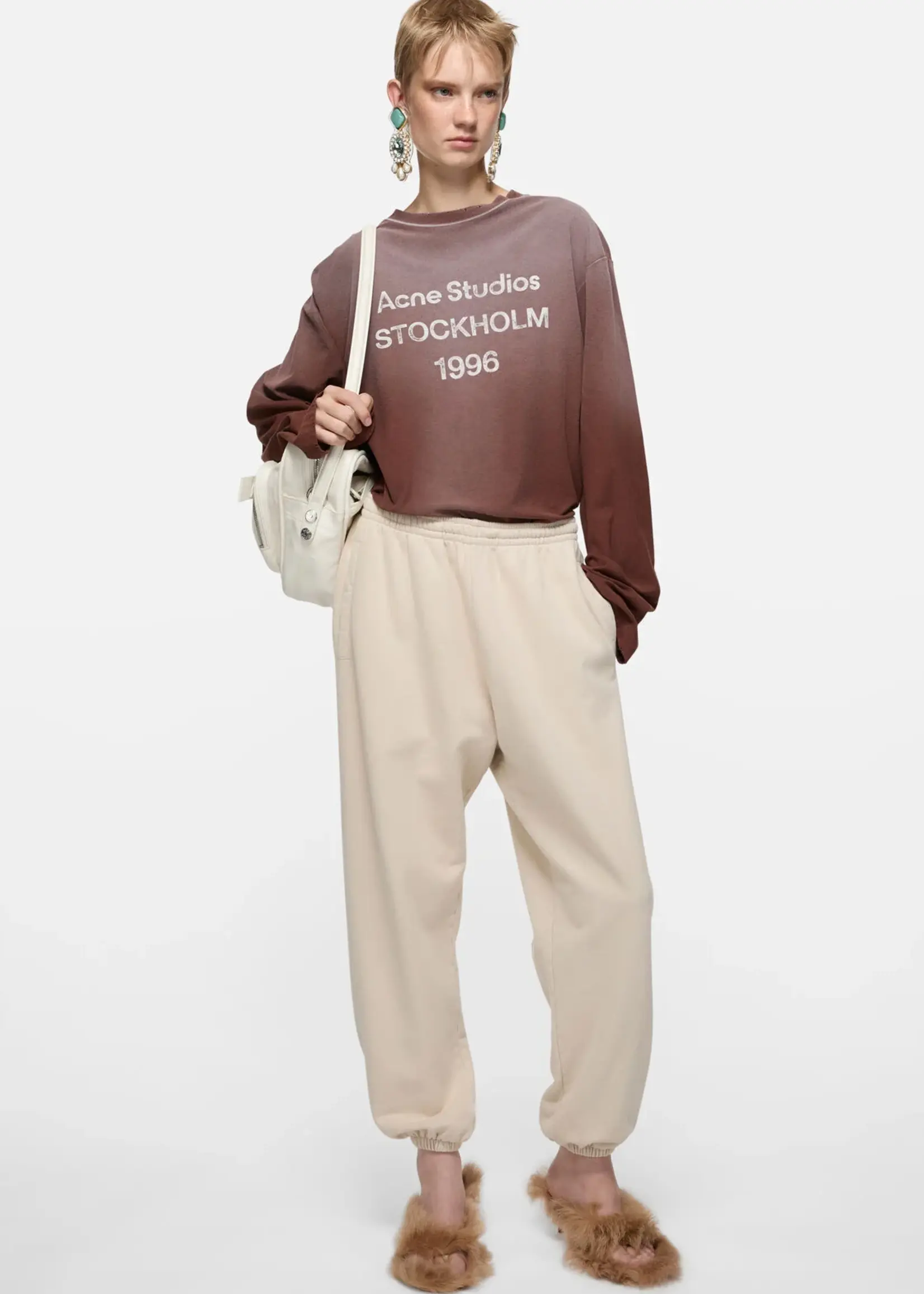 ACNE STUDIOS Acne Studios Logo T-Shirt Relaxed Fit, Chocolate Brown