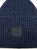 ACNE STUDIOS Acne Studios Large Face Logo Beanie| Navy melange