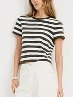 DENIMIST Denimist Striped Baby T | Dark Olive Green Ecru Wide Stripe