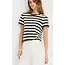 Striped Baby T | Dark Olive Green Ecru Wide Stripe