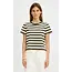Striped Baby T | Dark Olive Green Ecru Wide Stripe