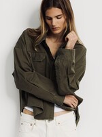 DENIMIST Denimist Cropped Utility Shirt | Olive
