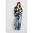 Button Front Shirt | Green/Ecru Plaid