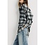 Button Front Shirt | Green/Ecru Plaid